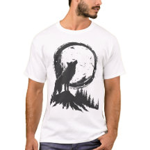 Klassieke wolf in het maanlicht