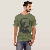 Klassieke wolf in het maanlicht t-shirt (Voorkant volledig)