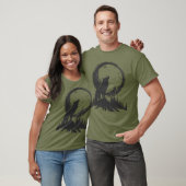 Klassieke wolf in het maanlicht t-shirt (Unisex)