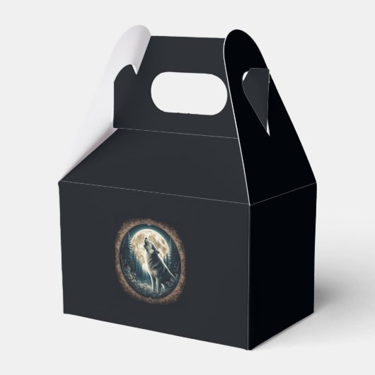 Klassieke, wolf & moon bedankdoosjes (Voorkant Zijde)
