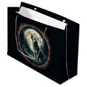 Klassieke,  wolf & moon groot cadeauzakje (Voorkant Gekanteld)