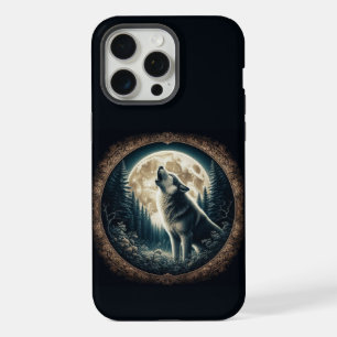 Klassieke, wolf & moon iPhone 15 pro max case