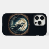 Klassieke, wolf & moon iPhone hoesje (Achterkant horizontaal)