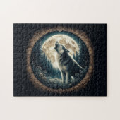 Klassieke,  wolf & moon legpuzzel (Horizontaal)