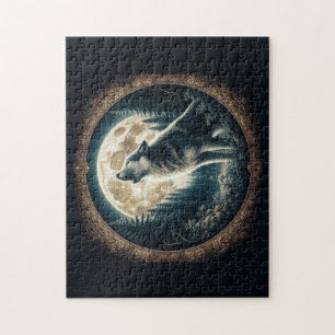 Klassieke,  wolf & moon legpuzzel
