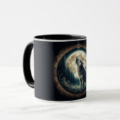 Klassieke, wolf & moon mok (Voorkant links)
