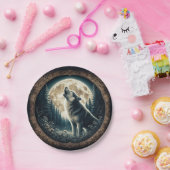 Klassieke,  wolf & moon papieren bordje (Feest)