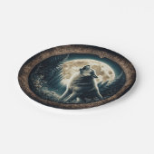 Klassieke,  wolf & moon papieren bordje (Gekanteld)