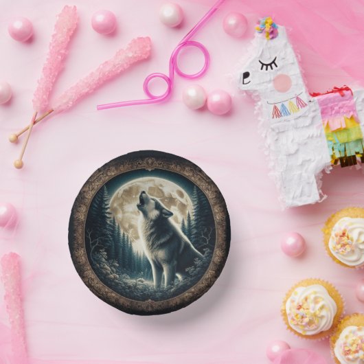 Klassieke,  wolf & moon papieren kommen (Feest)