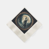 Klassieke,  wolf & moon servet (Hoek)
