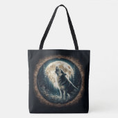 Klassieke,  wolf & moon tote bag (Voorkant)