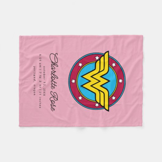 Klassieke Wonder Woman | Nieuwe babygeboortelastje Fleece Deken (Voorkant (Horizontaal))