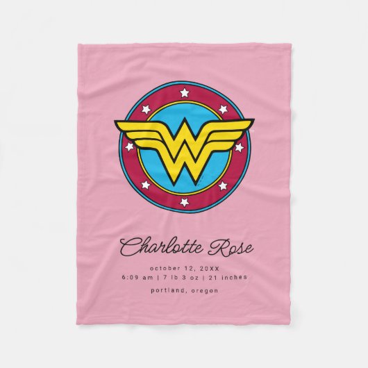 Klassieke Wonder Woman | Nieuwe babygeboortelastje Fleece Deken (Voorkant)