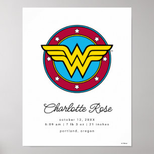 Klassieke Wonder Woman Nieuwe babygeboortelastje Poster