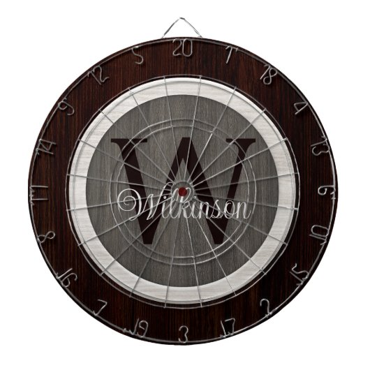 Klassieke Wood Hue Hickory and Cedar Dart Board Dartbord (Voorkant)