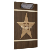 Klassieke Wood Star Dark Brown en Tan Klembord (Rechts)