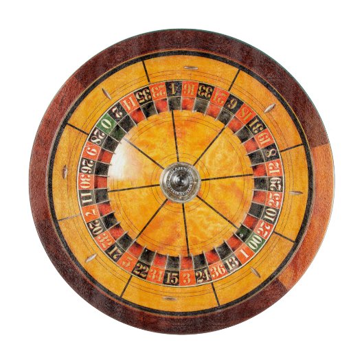 Klassieke Wooden Roulette Wheel Board Snijplank (Voorkant)