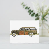 Klassieke Woody Station-wagon Briefkaart (Staand voorkant)