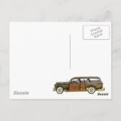 Klassieke Woody Station-wagon Briefkaart (Achterkant)