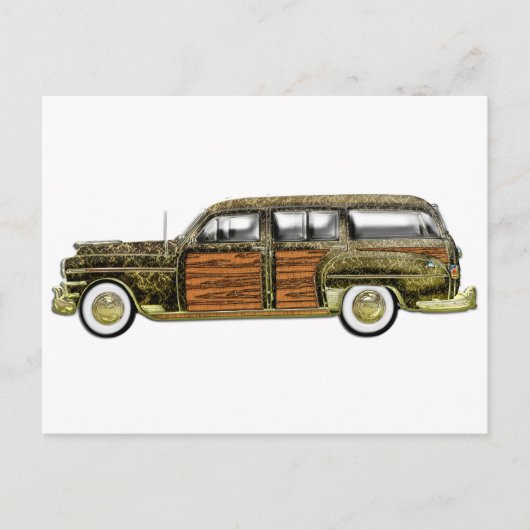 Klassieke Woody Station-wagon Briefkaart (Voorkant)