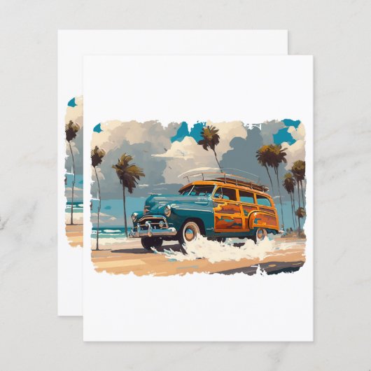 Klassieke Woody Wagon (Voorkant / Achterkant)