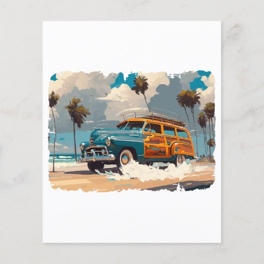 Klassieke Woody Wagon (Achterkant)