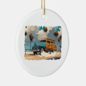 Klassieke Woody Wagon Keramisch Ornament (Rechts)