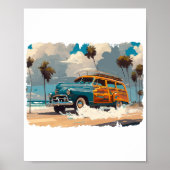 Klassieke Woody Wagon Poster (Voorkant)