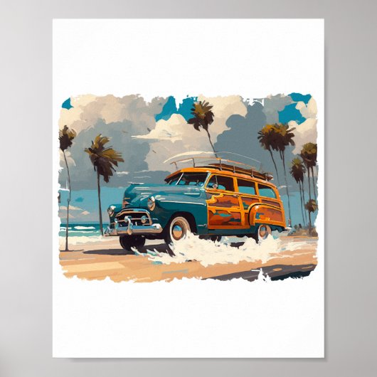 Klassieke Woody Wagon Poster (Voorkant)