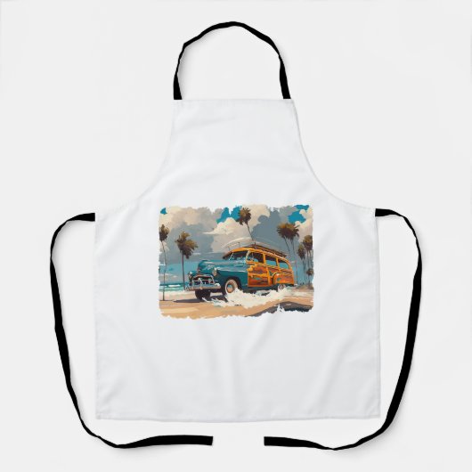 Klassieke Woody Wagon Schort (Voorkant)