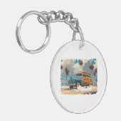 Klassieke Woody Wagon Sleutelhanger (Voorkant Links)