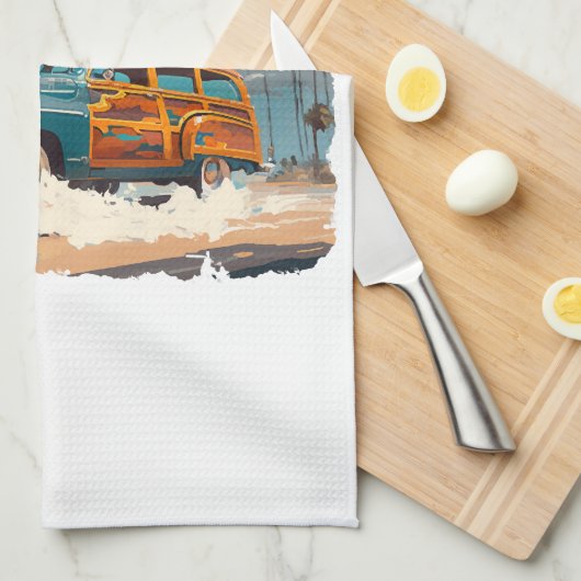 Klassieke Woody Wagon Theedoek (Quarter Fold)