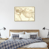 Klassieke World Eastern Hemisphere Map Canvas Afdruk (Insitu (Slaapkamer))