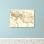 Klassieke World Eastern Hemisphere Map Canvas Afdruk (Insitu (Houten vloer))