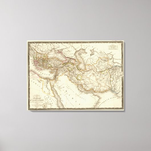 Klassieke World Eastern Hemisphere Map Canvas Afdruk (Voorkant)