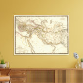 Klassieke World Eastern Hemisphere Map Canvas Afdruk (Insitu (Woonkamer))