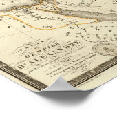 Klassieke World Eastern Hemisphere Map Poster (Hoek)
