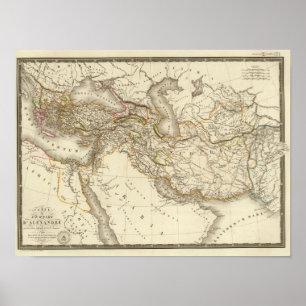 Klassieke World Eastern Hemisphere Map Poster
