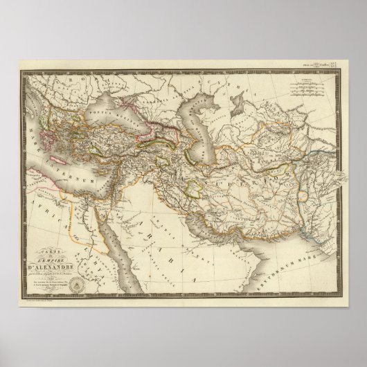 Klassieke World Eastern Hemisphere Map Poster (Voorkant)