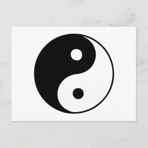 Klassieke Yin Yang Briefkaart