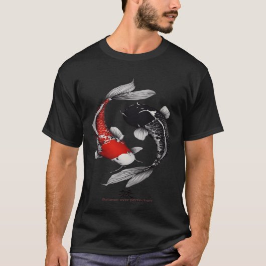 Klassieke Yin-Yang Koi T-shirt (Voorkant)