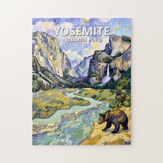 Klassieke Yosemite El Capitan Bear Tunnel View Sch Legpuzzel (Verticaal)