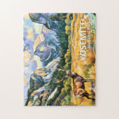 Klassieke Yosemite Half Dome herten schildering Legpuzzel (Verticaal)