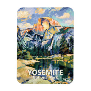 Klassieke Yosemite Half Dome Kleurrijke Van Gogh M Magneet