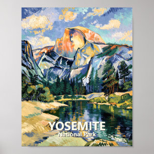Klassieke Yosemite Half Dome Kleurrijke Van Gogh M Poster