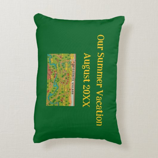 Klassieke Yosemite kaart Accent Kussen (Achterkant (Verticaal))