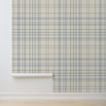 Klassieke zachte blauwe en beige ruit