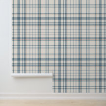 Klassieke zachte blauwe en beige ruit