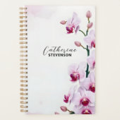 Klassieke zachte blos roze orchidee botanische wat planner (Voorkant)