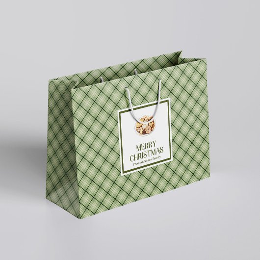 Klassieke zachte pastel kerst script cadeautas 